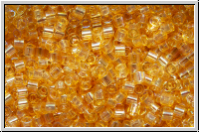 DBS0100, MIYUKI Delicas, 15/0, amber, lt., trans., AB, 5g