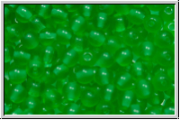 bhm. Glasperle, rund, 4mm, green, grass, trans., semi matte, 50 Stk.