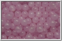 bhm. Glasperle, rund, 4mm, pink, opal, 50 Stk.