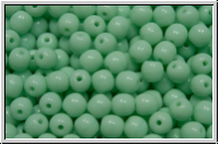 bhm. Glasperle, rund, 4mm, green, mint, op., 50 Stk.