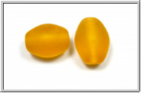 ind. Lampenperle, Olive, 13x10mm, gelb, trans., matt, 1 Stk.