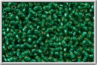 RR-15-0017, MIYUKI Rocailles, 15/0, emerald, trans., silver-ld., 5g