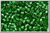 SBS-18-0016, MIYUKI Squares, 1,8mm, kelly green, trans., silver-ld., 5g