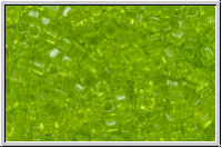 SBS-18-0143, MIYUKI Squares, 1,8mm, green, lime, trans., 5g