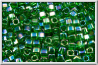 SBS-18-0179, MIYUKI Squares, 1,8mm, green, kelly, trans., AB, 5g