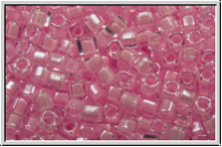 SBS-18-0207, MIYUKI Squares, 1,8mm, crystal, trans., pink-ld., 5g