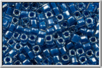 SBS-18-0238, MIYUKI Squares, 1,8mm, crystal, trans., royal blue-ld., 5g