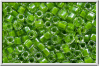 SBS-18-0245, MIYUKI Squares, 1,8mm, crystal, trans., lime green-ld., 5g