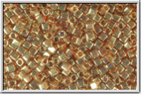 SBS-18-0311, MIYUKI Squares, 1,8mm, topaz, trans., gold-ld., luster, 5g