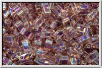 HTL-0256, MIYUKI Half Tila Beads, amethyst, lt., trans., AB, 5g