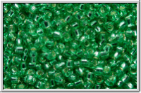 R-15-0024b, TOHO Rocailles, 15/0, emerald, lt., trans., silver-ld., 5g