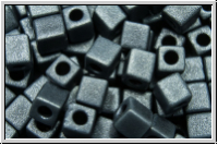 SB-03-2001, MIYUKI Squares, 3mm, hematite, met., matte, 10g