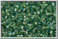 R-15-0284, TOHO Rocailles, 15/0, aqua, trans., gold-ld., 5g