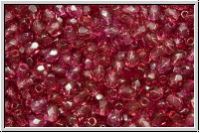 Bhm. Glasschliffperle, feuerpol., 3mm, fuchsia, trans., 50 Stk.