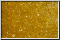 Bhm. Glasschliffperle, feuerpol., 3mm, gold, lt., trans., 50 Stk.