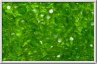 Bhm. Glasschliffperle, feuerpol., 4mm, grass green, trans., 50 Stk.