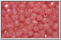 Bhm. Glasschliffperle, feuerpol., 4mm, rose, opal, 50 Stk.