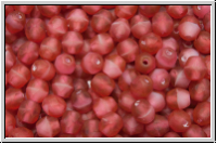 Bhm. Glasschliffperle, feuerpol., 4mm, fuchsia, trans./op., matte, 50 Stk.