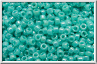 R-15-0413, TOHO Rocailles, 15/0, turquoise, op., AB, 5g