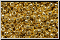 R-11-0557PF, TOHO Rocailles, 11/0, gold, galv., met., perm.-finish, 10g