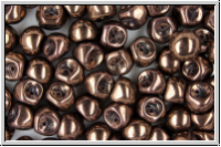 Mushroom Beads, 9mm, bronze, dark, metallic, 10 Stk.