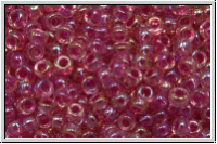 RR-11-0355, MIYUKI Rocailles, 11/0, crystal, trans., fuchsia-ld., AB, 10g