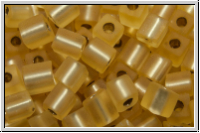 SB-03-0003f. MIYUKI Squares, 3mm, gold, trans., silver-ld., matte, 10g