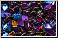 Dragon Scale Beads, 1,5x5mm, black, op., full sliperit, 100 Stk. (3g)