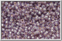 R-15-2121, TOHO Rocailles 15/0, lavender, lt., opal, silver-ld., 5g