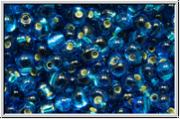 DP-0025, MIYUKI Tropfen, 3,4 mm, capri blue, trans., silver-ld., 10g