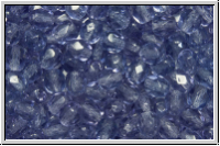 Bhm. Glasschliffperle, feuerpol., 4mm, tanzanite, trans., 50 Stk.