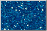 Bhm. Glasschliffperle, feuerpol., 4mm, blue, lagoon, trans., 50 Stk.