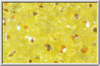 Bhm. Glasschliffperle, feuerpol., 4mm, gold, lt., trans., AB, 50 Stk.