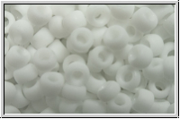 R-08-0041f, TOHO Rocailles, 08/0, white, op., matte, 10g