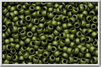 R-15-0617, TOHO Rocailles, 15/0, olivine, met., matte, 5g