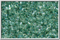 DB0084, MIYUKI Delica, 11/0, crystal, trans., seafoam-ld., AB, 5g