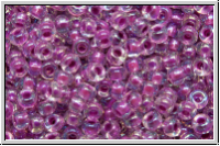 RR-11-0264, MIYUKI Rocailles, 11/0, crystal, trans., magenta-ld., AB, 10g