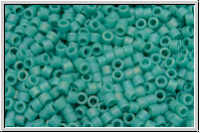 DB0878, MIYUKI Delica, 11/0, turquoise, op., matte, AB, 5g