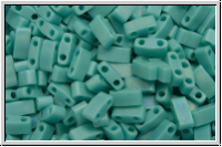 HTL-0412fr, MIYUKI Half Tila Beads, turquoise green, op., matte, AB, 5g