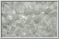 HTL-0420, MIYUKI Half Tila Beads, white, ceylon, 5g