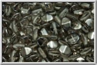 PB-00030-27401, Pinch Beads, 5x3mm, crystal, trans., half chrome, 65 Stk.