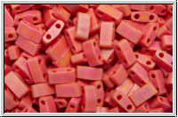 HTL-0408fr, MIYUKI Half Tila Beads, red, op., matte, AB, 5g