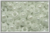 RR-06-0528, MIYUKI Rocailles, 06/0, white pearl, ceylon, 10g