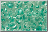 DPF-38, MIYUKI Tropfen, 3,4mm, crystal, trans., spkl. met. teal-ld., 10g