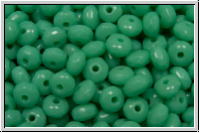 bhm. Schliffperle, Donut, 2x3mm, green turquoise, op., 30 Stk.