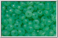 bhm. Schliffperle, Donut, 2x3mm, green turquoise, opal, 30 Stk.