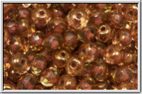 bhm. Schliffperle, Donut, 3x5mm, crystal, trans., lila gold luster, 30 Stk.