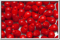 Drop Beads, 4x6mm, red, op., 20 Stk.