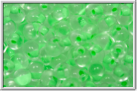 DPF-10, MIYUKI Tropfen, 3,4mm, crystal, trans., mint green-ld., 10g