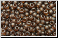 RR-11-0135f, MIYUKI Rocailles, 11/0, root beer, trans., matte, 10g